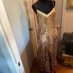 Together Leopard Print Maxi Dress with Spaghetti Straps